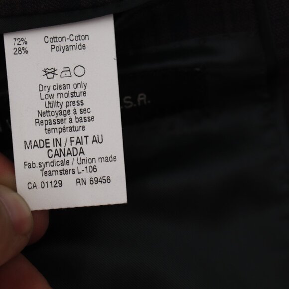 John Varvatos Sport Coat Mens 40R Cotton Blend Soho Fit Two Button Plaid notch - Picture 12 of 13